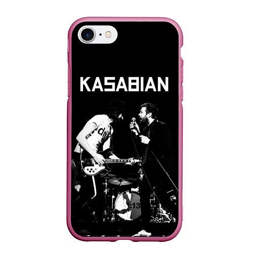 Чехол iPhone 7/8 матовый Kasabian Rock / 3D-Малиновый – фото 1