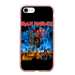 Чехол iPhone 7/8 матовый Iron Maiden: Great Britain Warriors, цвет: 3D-светло-розовый