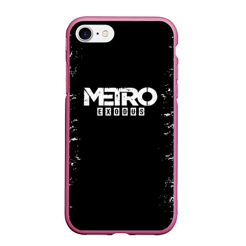 Чехол iPhone 7/8 матовый METRO EXODUS / 3D-Малиновый – фото 1