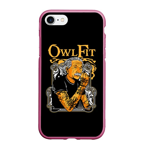 Чехол iPhone 7/8 матовый Owl Fit / 3D-Малиновый – фото 1