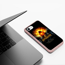 Чехол iPhone 7/8 матовый Blind Guardian: Guide to Space, цвет: 3D-светло-розовый — фото 2