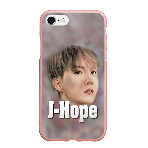 Чехол iPhone 7/8 матовый BTS J-Hope / 3D-Светло-розовый – фото 1