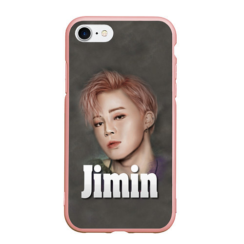 Чехол iPhone 7/8 матовый BTS Jimin / 3D-Светло-розовый – фото 1