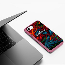 Чехол iPhone 7/8 матовый CS:GO Hyper Beast, цвет: 3D-малиновый — фото 2