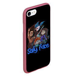 Чехол iPhone 7/8 матовый Sally Face: Rock Band, цвет: 3D-малиновый — фото 2