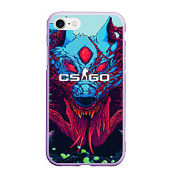 Чехол iPhone 7/8 матовый CS:GO Hyper Beast цвета 3D-сиреневый — фото 1