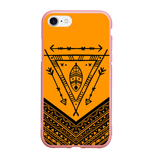 Чехол iPhone 7/8 матовый Native American: Yellow Style / 3D-Баблгам – фото 1