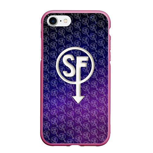 Чехол iPhone 7/8 матовый Sally Face: Violet SF / 3D-Малиновый – фото 1