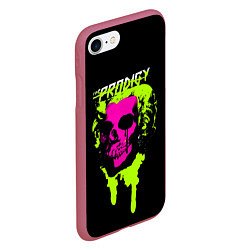 Чехол iPhone 7/8 матовый The Prodigy: Acid Skull, цвет: 3D-малиновый — фото 2