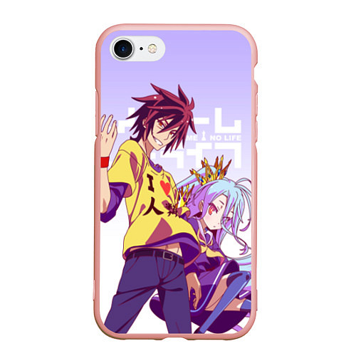 Чехол iPhone 7/8 матовый No Game No Life / 3D-Светло-розовый – фото 1