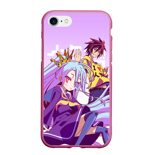 Чехол iPhone 7/8 матовый No Game No Life / 3D-Малиновый – фото 1