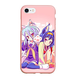 Чехол iPhone 7/8 матовый No Game No Life, цвет: 3D-светло-розовый