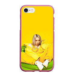 Чехол iPhone 7/8 матовый Billie Eilish: MyBoi, цвет: 3D-малиновый