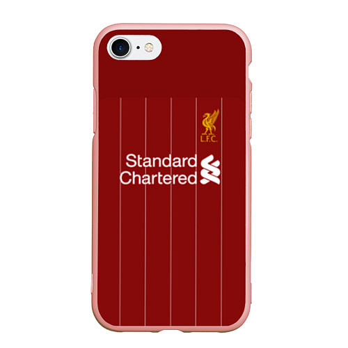 Чехол iPhone 7/8 матовый Virgil van Dijk 19-20 форма / 3D-Светло-розовый – фото 1