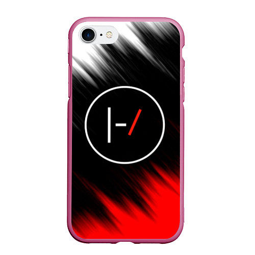 Чехол iPhone 7/8 матовый TWENTY ONE PILOTS / 3D-Малиновый – фото 1