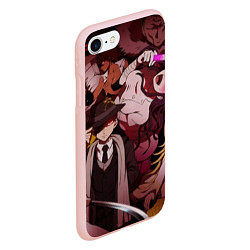 Чехол iPhone 7/8 матовый DANGANRONPA, цвет: 3D-светло-розовый — фото 2