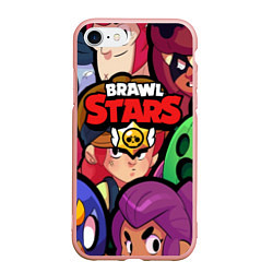 Чехол iPhone 7/8 матовый Brawl Stars: Heroes