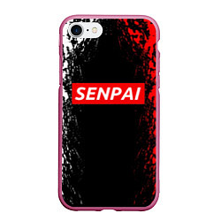 Чехол iPhone 7/8 матовый SENPAI, цвет: 3D-малиновый