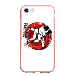 Чехол iPhone 7/8 матовый Judo: Japan, цвет: 3D-светло-розовый