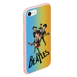 Чехол iPhone 7/8 матовый The Beatles - world legend, цвет: 3D-светло-розовый — фото 2