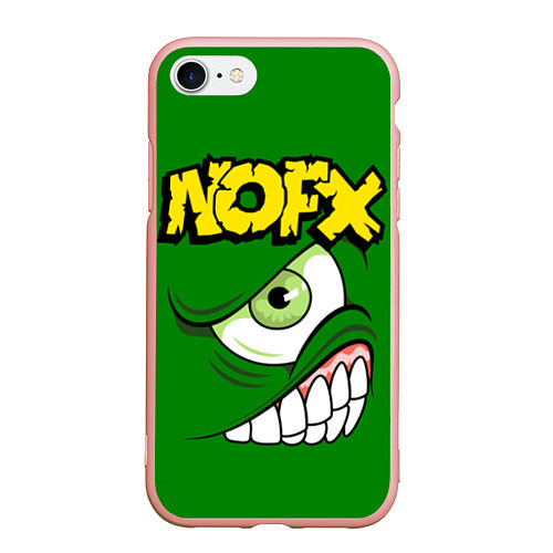 Чехол iPhone 7/8 матовый NOFX Face / 3D-Светло-розовый – фото 1