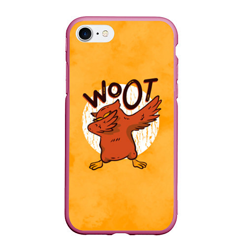 Чехол iPhone 7/8 матовый Woot Dab / 3D-Малиновый – фото 1