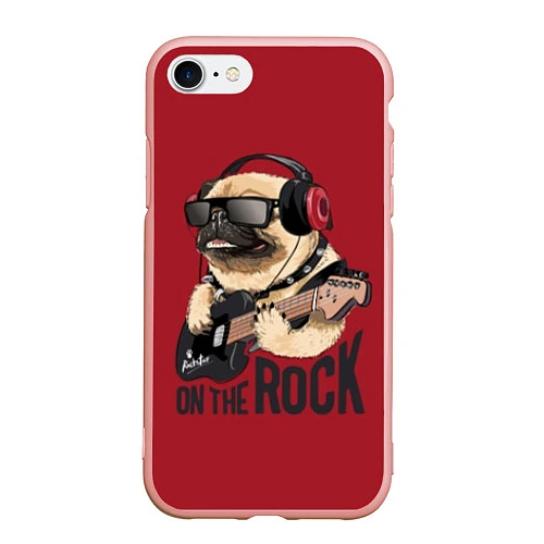 Чехол iPhone 7/8 матовый On the rock / 3D-Светло-розовый – фото 1