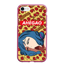 Чехол iPhone 7/8 матовый AHEGAO PIZZA, цвет: 3D-малиновый