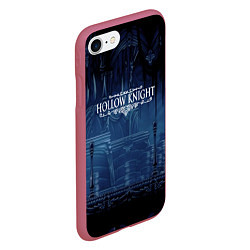 Чехол iPhone 7/8 матовый Hollow Knight: Darkness, цвет: 3D-малиновый — фото 2