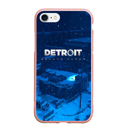 Чехол iPhone 7/8 матовый Detroit: Become Human / 3D-Светло-розовый – фото 1