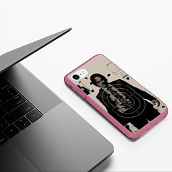 Чехол iPhone 7/8 матовый Джон Уик 2, цвет: 3D-малиновый — фото 2