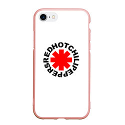 Чехол iPhone 7/8 матовый RED HOT CHILI PEPPERS, цвет: 3D-светло-розовый