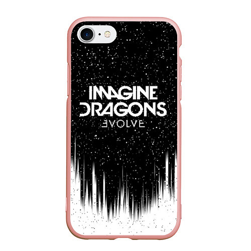 Чехол iPhone 7/8 матовый IMAGINE DRAGONS / 3D-Светло-розовый – фото 1