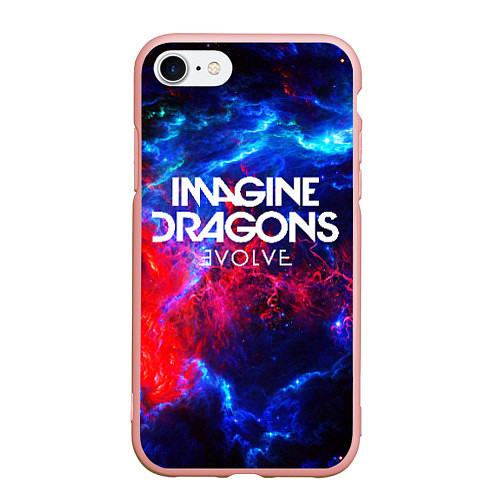 Чехол iPhone 7/8 матовый IMAGINE DRAGONS / 3D-Светло-розовый – фото 1