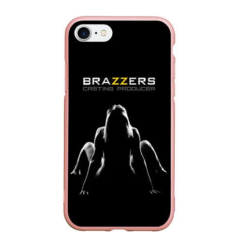 Чехол iPhone 7/8 матовый Brazzers - casting producer / 3D-Светло-розовый – фото 1