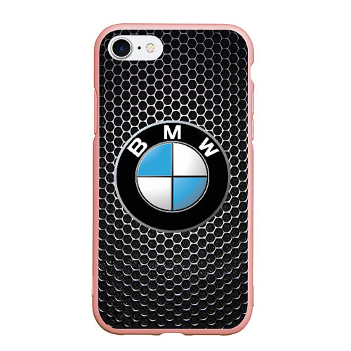Чехол iPhone 7/8 матовый BMW РЕДАЧ / 3D-Светло-розовый – фото 1