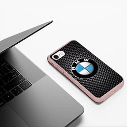 Чехол iPhone 7/8 матовый BMW РЕДАЧ, цвет: 3D-светло-розовый — фото 2