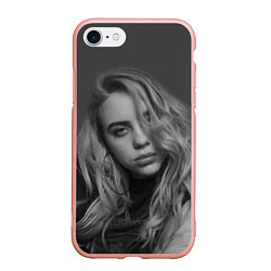 Чехол iPhone 7/8 матовый BILLIE EILISH, цвет: 3D-светло-розовый