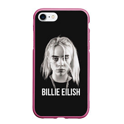 Чехол iPhone 7/8 матовый BILLIE EILISH, цвет: 3D-малиновый