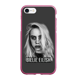 Чехол iPhone 7/8 матовый BILLIE EILISH, цвет: 3D-малиновый