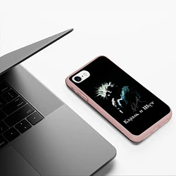 Чехол iPhone 7/8 матовый Король и Шут: автограф, цвет: 3D-светло-розовый — фото 2