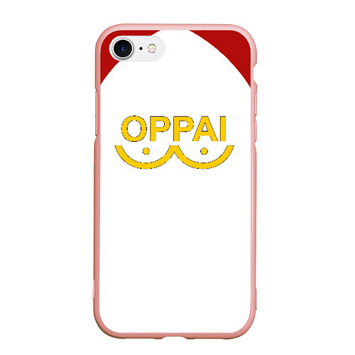 Чехол iPhone 7/8 матовый ONE PUNCH MAN / 3D-Светло-розовый – фото 1