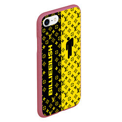 Чехол iPhone 7/8 матовый BILLIE EILISH x LV Yellow, цвет: 3D-малиновый — фото 2