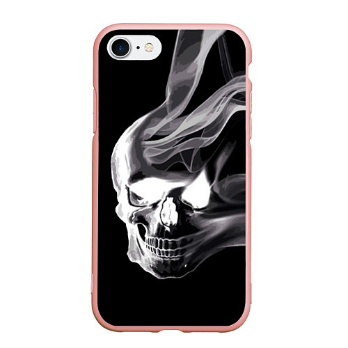 Чехол iPhone 7/8 матовый Wind - smoky skull / 3D-Светло-розовый – фото 1