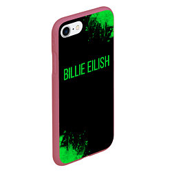 Чехол iPhone 7/8 матовый Billie Eilish, цвет: 3D-малиновый — фото 2