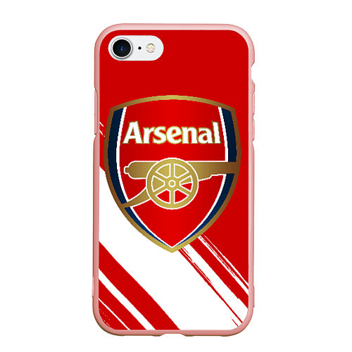 Чехол iPhone 7/8 матовый Arsenal / 3D-Светло-розовый – фото 1