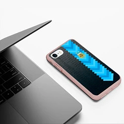 Чехол iPhone 7/8 матовый Аргентина форма, цвет: 3D-светло-розовый — фото 2