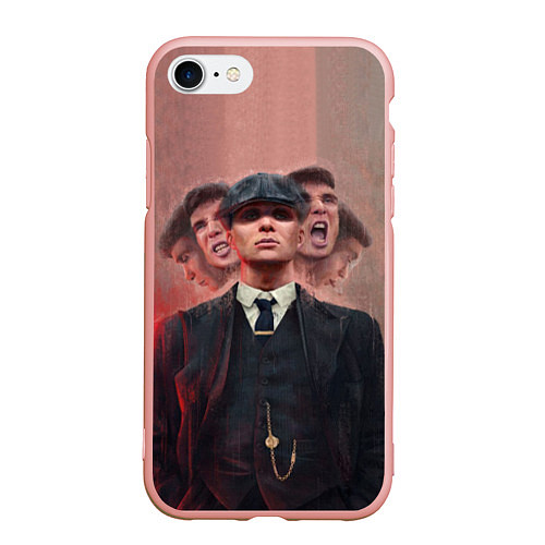 Чехол iPhone 7/8 матовый Томас Шелби Peaky Blinders / 3D-Светло-розовый – фото 1