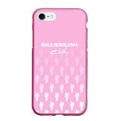 Чехол iPhone 7/8 матовый Billie Eilish, цвет: 3D-малиновый