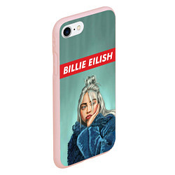 Чехол iPhone 7/8 матовый Billie Eilish, цвет: 3D-светло-розовый — фото 2